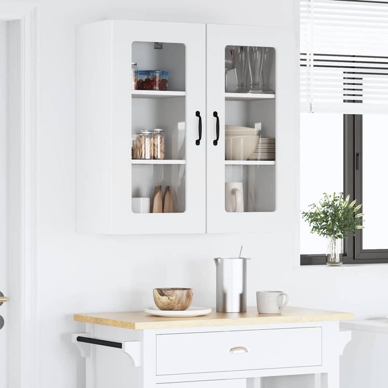 Casa si Gradina - Mobilier - Comode si corpuri - Corpuri bucatarie - Dulap suspendat de bucatarie cu raft 2 pcs Alb 40 x 31 x 80 cm - Infinity.ro