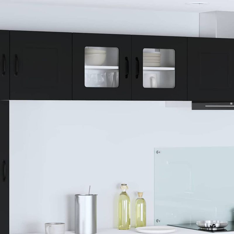 Casa si Gradina - Mobilier - Comode si corpuri - Corpuri bucatarie - Dulap suspendat de bucatarie cu raft Negru 80 x 31 x 40 cm - Infinity.ro