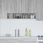 Casa si Gradina - Mobilier - Comode si corpuri - Corpuri bucatarie - Dulap suspendat cu raft Riga Gri Sonoma 20 x 29,5 x 100 cm - Infinity.ro
