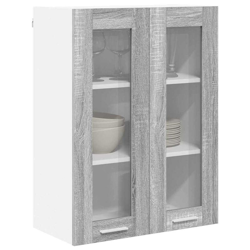 Casa si Gradina - Mobilier - Comode si corpuri - Corpuri bucatarie - Dulap suspendat Riga Gri Sonoma 60 x 31 x 80 cm Lemn compozit - Infinity.ro