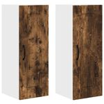 Casa si Gradina - Mobilier - Comode si corpuri - Corpuri bucatarie - Dulap suspendat de bucatarie cu raft 2 pcs Stejar fumuriu - Infinity.ro