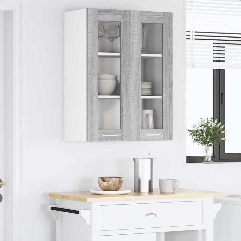Casa si Gradina - Mobilier - Comode si corpuri - Corpuri bucatarie - Dulap suspendat Riga Gri Sonoma 60 x 31 x 80 cm Lemn compozit - Infinity.ro