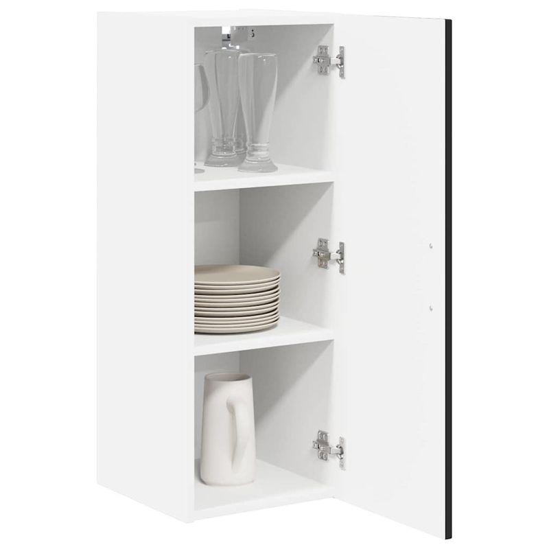 Casa si Gradina - Mobilier - Comode si corpuri - Corpuri bucatarie - Dulap suspendat de bucatarie cu raft Negru 30 x 31 x 80 cm - Infinity.ro