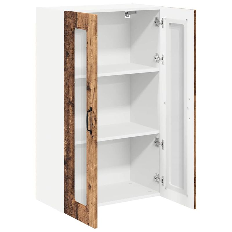 Casa si Gradina - Mobilier - Comode si corpuri - Corpuri bucatarie - Dulap suspendat de bucatarie cu usa Lemn Vechi 60 x 31 x 100 cm - Infinity.ro