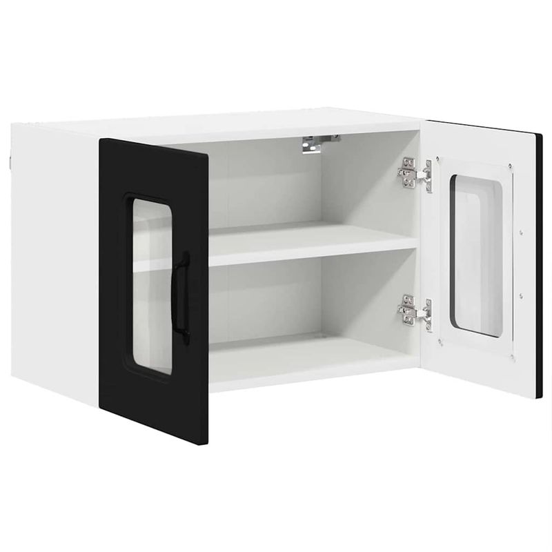 Casa si Gradina - Mobilier - Comode si corpuri - Corpuri bucatarie - Dulap suspendat de bucatarie cu raft Negru 60 x 31 x 40 cm - Infinity.ro
