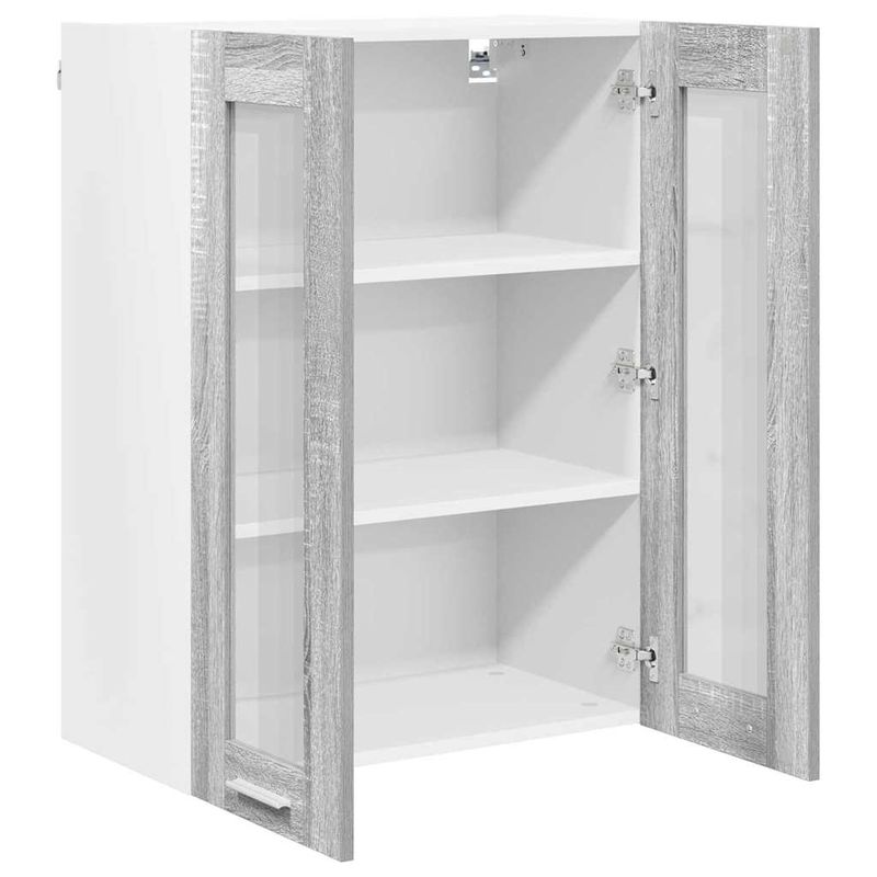 Casa si Gradina - Mobilier - Comode si corpuri - Corpuri bucatarie - Dulap suspendat Riga Gri Sonoma 60 x 31 x 80 cm Lemn compozit - Infinity.ro