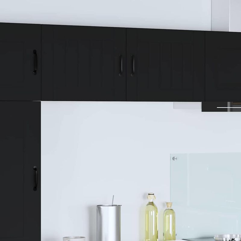 Casa si Gradina - Mobilier - Comode si corpuri - Corpuri bucatarie - Dulap suspendat de bucatarie 2 pcs Negru 50 x 31 x 40 cm - Infinity.ro