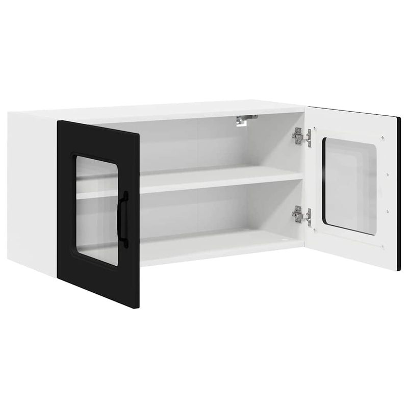 Casa si Gradina - Mobilier - Comode si corpuri - Corpuri bucatarie - Dulap suspendat de bucatarie cu raft Negru 80 x 31 x 40 cm - Infinity.ro