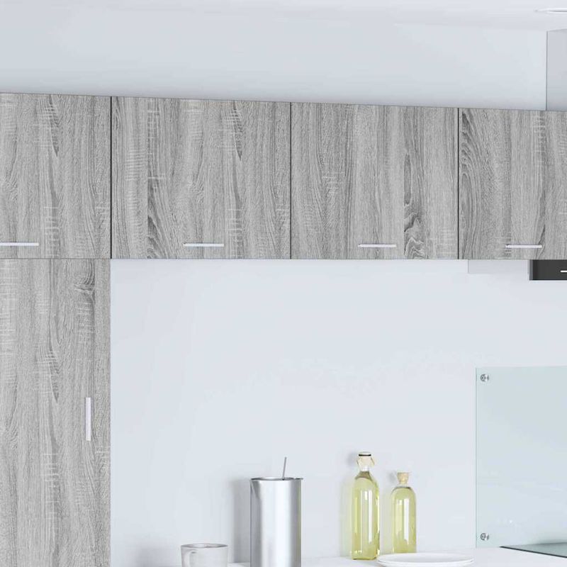 Casa si Gradina - Mobilier - Comode si corpuri - Corpuri bucatarie - Dulap suspendat Riga 2 pcs Gri Sonoma si Alb 50 x 31 x 40 cm - Infinity.ro