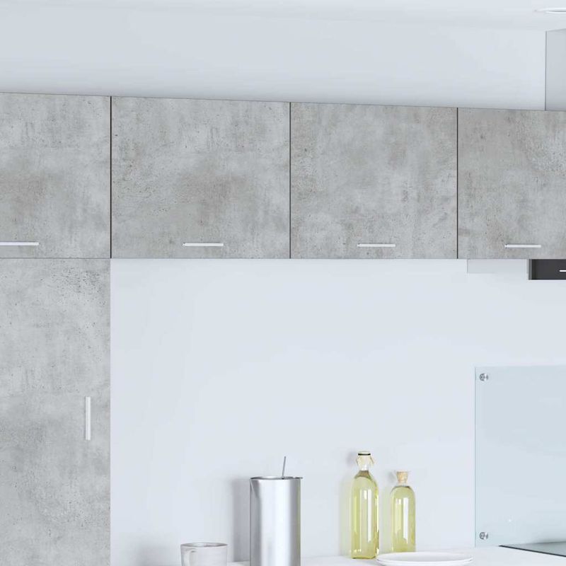 Casa si Gradina - Mobilier - Comode si corpuri - Corpuri bucatarie - Dulap suspendat Riga 2 pcs Gri beton si Alb 50 x 31 x 40 cm - Infinity.ro
