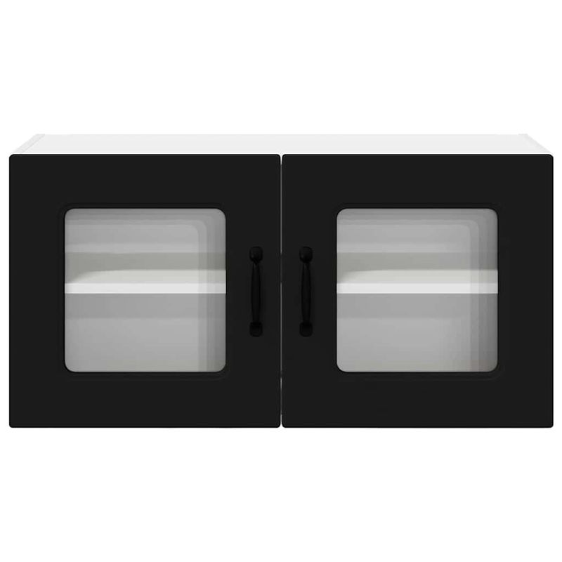 Casa si Gradina - Mobilier - Comode si corpuri - Corpuri bucatarie - Dulap suspendat de bucatarie cu raft Negru 80 x 31 x 40 cm - Infinity.ro