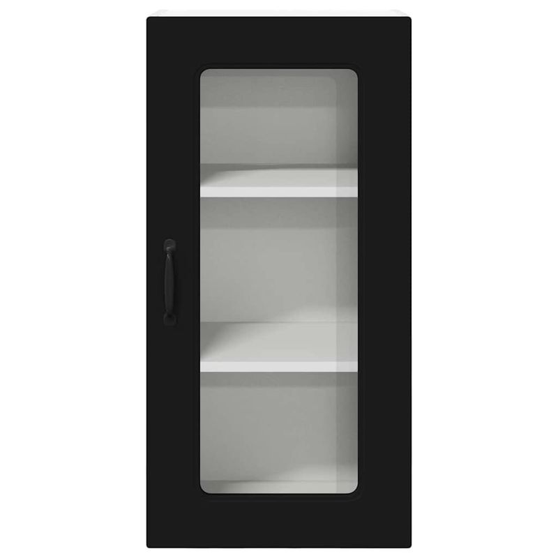 Casa si Gradina - Mobilier - Comode si corpuri - Corpuri bucatarie - Dulap suspendat de bucatarie cu usa 2 pcs Negru 40 x 31 x 80 cm - Infinity.ro