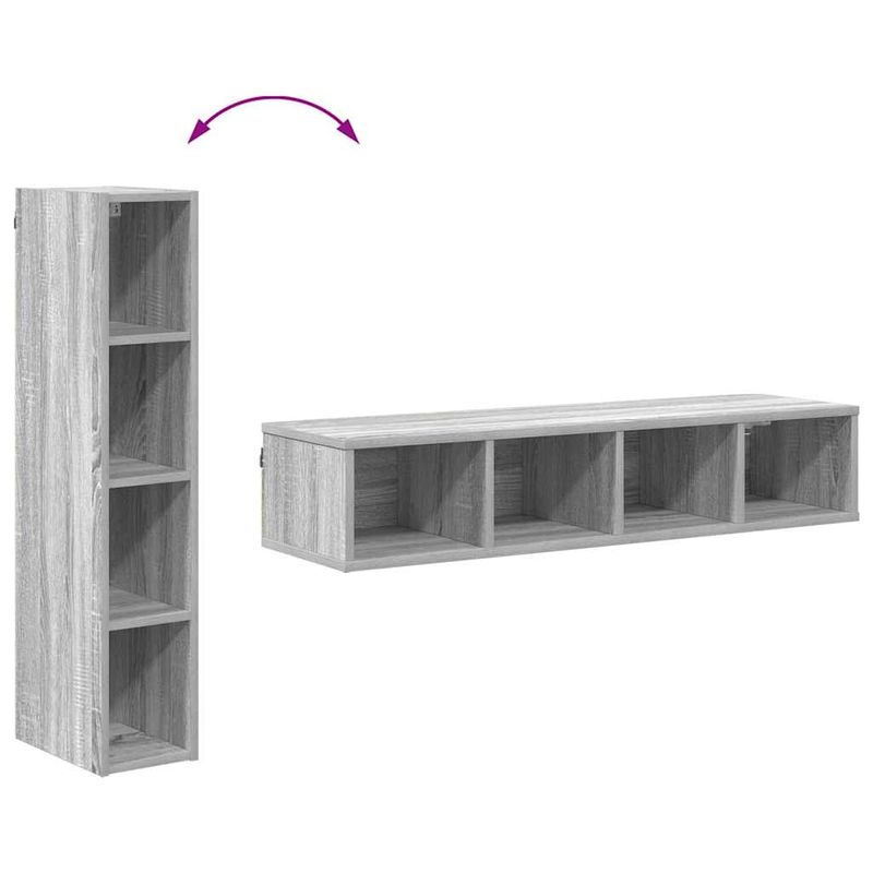 Casa si Gradina - Mobilier - Comode si corpuri - Corpuri bucatarie - Dulap suspendat cu raft Riga Gri Sonoma 20 x 29,5 x 100 cm - Infinity.ro