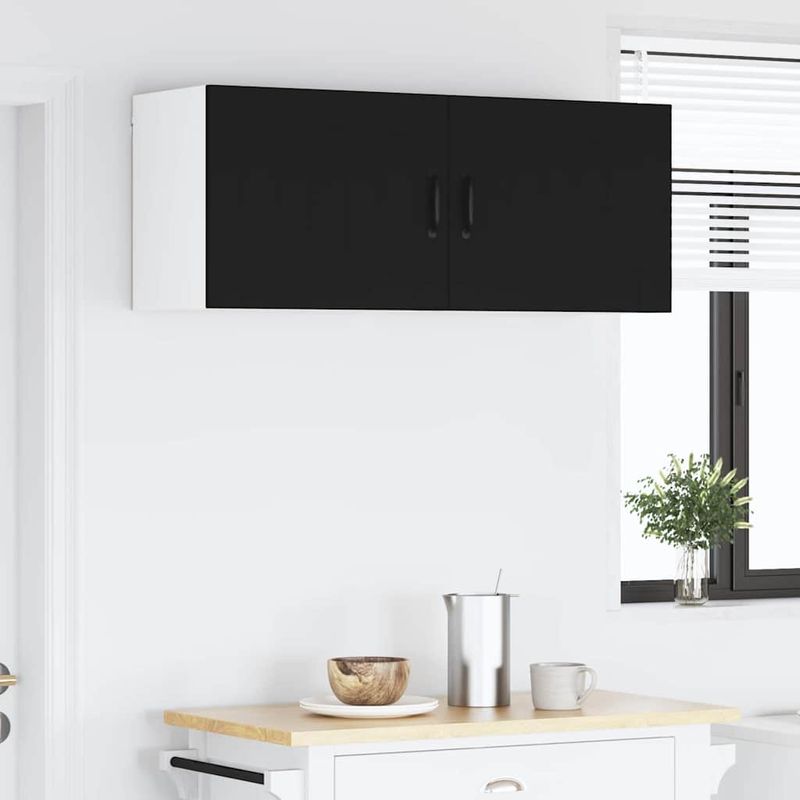 Casa si Gradina - Mobilier - Comode si corpuri - Corpuri bucatarie - Dulap suspendat de bucatarie 2 pcs Negru 50 x 31 x 40 cm - Infinity.ro