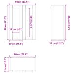 Casa si Gradina - Mobilier - Comode si corpuri - Corpuri bucatarie - Dulap suspendat Riga Gri Sonoma 60 x 31 x 80 cm Lemn compozit - Infinity.ro