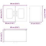 Casa si Gradina - Mobilier - Comode si corpuri - Corpuri bucatarie - Dulap suspendat de bucatarie cu raft Negru 60 x 31 x 40 cm - Infinity.ro