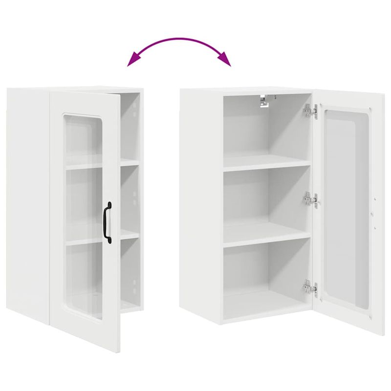 Casa si Gradina - Mobilier - Comode si corpuri - Corpuri bucatarie - Dulap suspendat de bucatarie cu raft 2 pcs Alb 40 x 31 x 80 cm - Infinity.ro