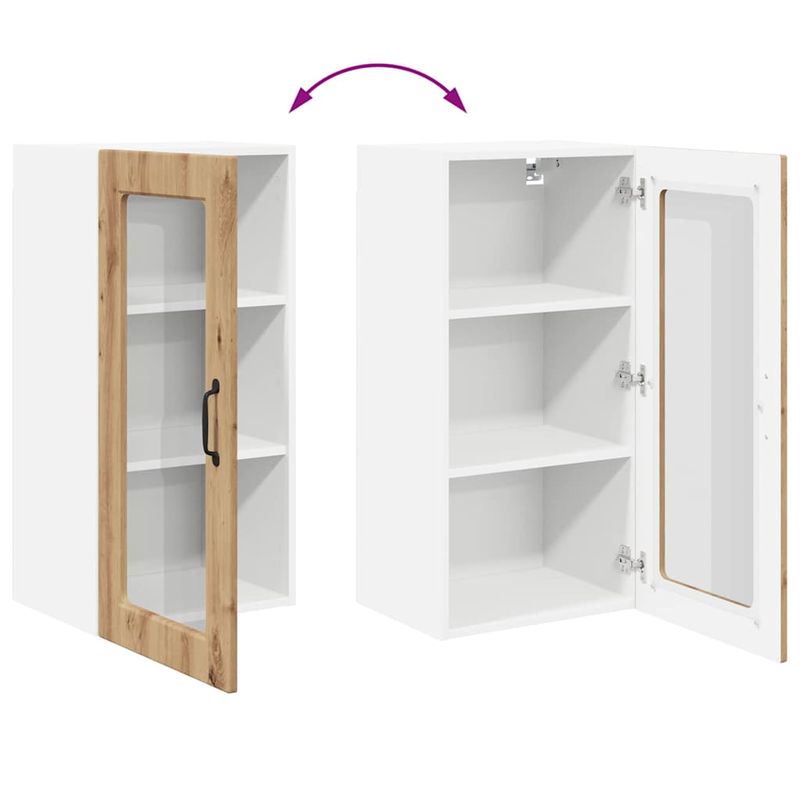 Casa si Gradina - Mobilier - Comode si corpuri - Corpuri bucatarie - Dulap suspendat de bucatarie Stejar Artizanal 40 x 31 x 80 cm - Infinity.ro