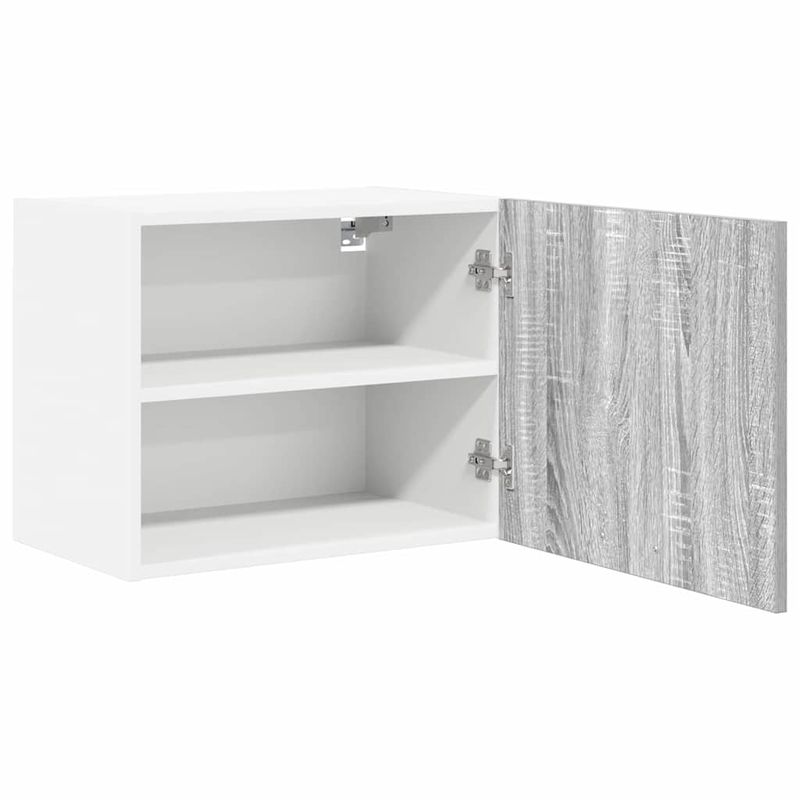 Casa si Gradina - Mobilier - Comode si corpuri - Corpuri bucatarie - Dulap suspendat Riga 2 pcs Gri Sonoma si Alb 50 x 31 x 40 cm - Infinity.ro