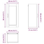 Casa si Gradina - Mobilier - Comode si corpuri - Corpuri bucatarie - Dulap suspendat de bucatarie Stejar Artizanal 40 x 31 x 80 cm - Infinity.ro