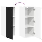 Casa si Gradina - Mobilier - Comode si corpuri - Corpuri bucatarie - Dulap suspendat de bucatarie cu raft Negru 30 x 31 x 80 cm - Infinity.ro