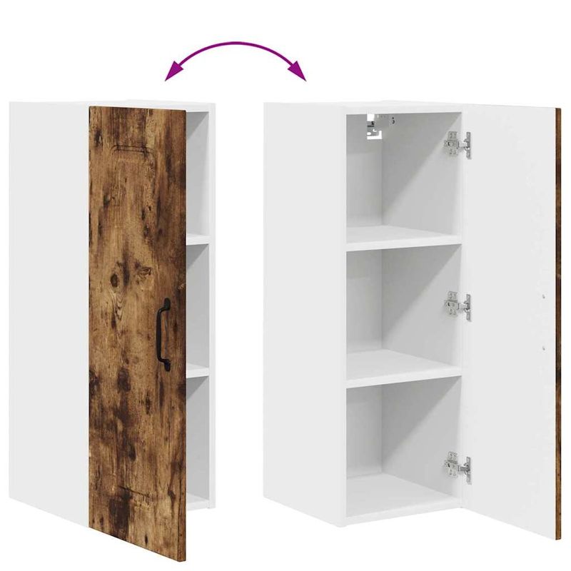 Casa si Gradina - Mobilier - Comode si corpuri - Corpuri bucatarie - Dulap suspendat de bucatarie cu raft 2 pcs Stejar fumuriu - Infinity.ro
