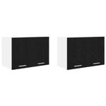 Casa si Gradina - Mobilier - Comode si corpuri - Corpuri bucatarie - Dulap suspendat Riga 2 pcs Stejar negru si Alb 60 x 31 x 40 cm - Infinity.ro