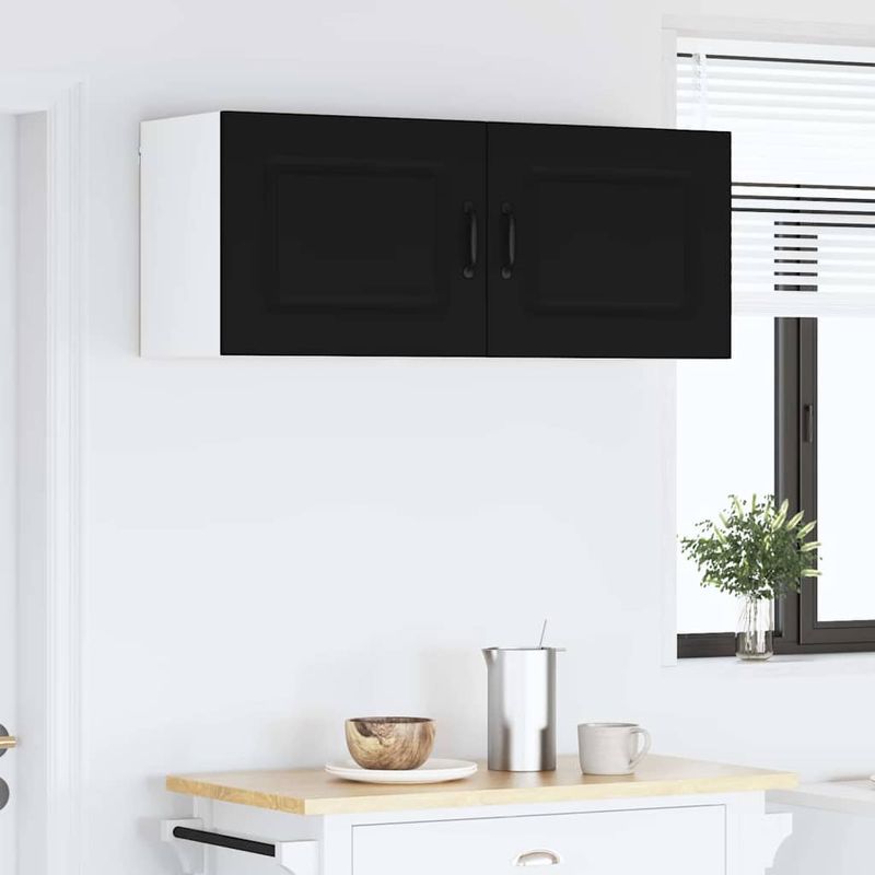 Casa si Gradina - Mobilier - Comode si corpuri - Corpuri bucatarie - Dulap suspendat de bucatarie cu raft Negru 50 x 31 x 40 cm - Infinity.ro