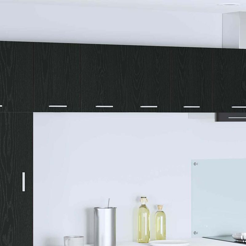 Casa si Gradina - Mobilier - Comode si corpuri - Corpuri bucatarie - Dulap suspendat Riga 2 pcs Stejar negru si Alb 60 x 31 x 40 cm - Infinity.ro
