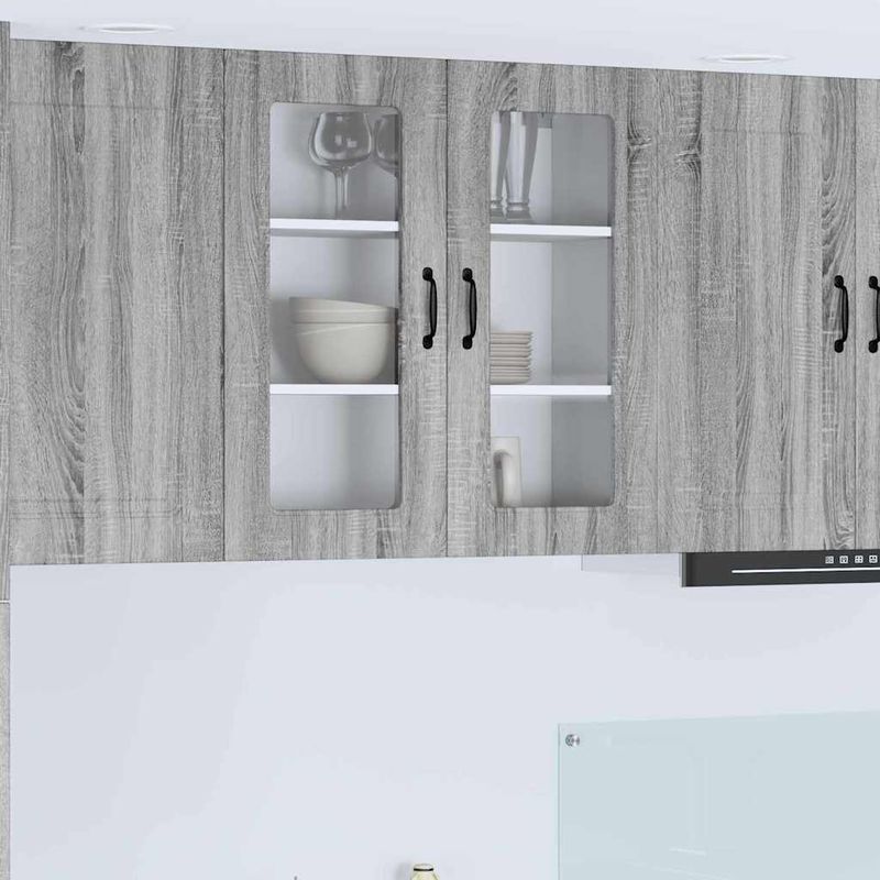 Casa si Gradina - Mobilier - Comode si corpuri - Corpuri bucatarie - Dulap suspendat de bucatarie cu raft Gri Sonoma 80 x 31 x 80 cm - Infinity.ro