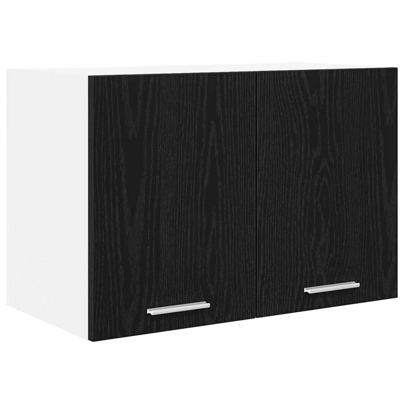 Casa si Gradina - Mobilier - Comode si corpuri - Corpuri bucatarie - Dulap suspendat Riga 2 pcs Stejar negru si Alb 60 x 31 x 40 cm - Infinity.ro