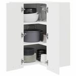 Casa si Gradina - Mobilier - Comode si corpuri - Corpuri bucatarie - Dulap suspendat cu raft Riga Alb 57 x 57 x 80 cm Lemn compozit - Infinity.ro