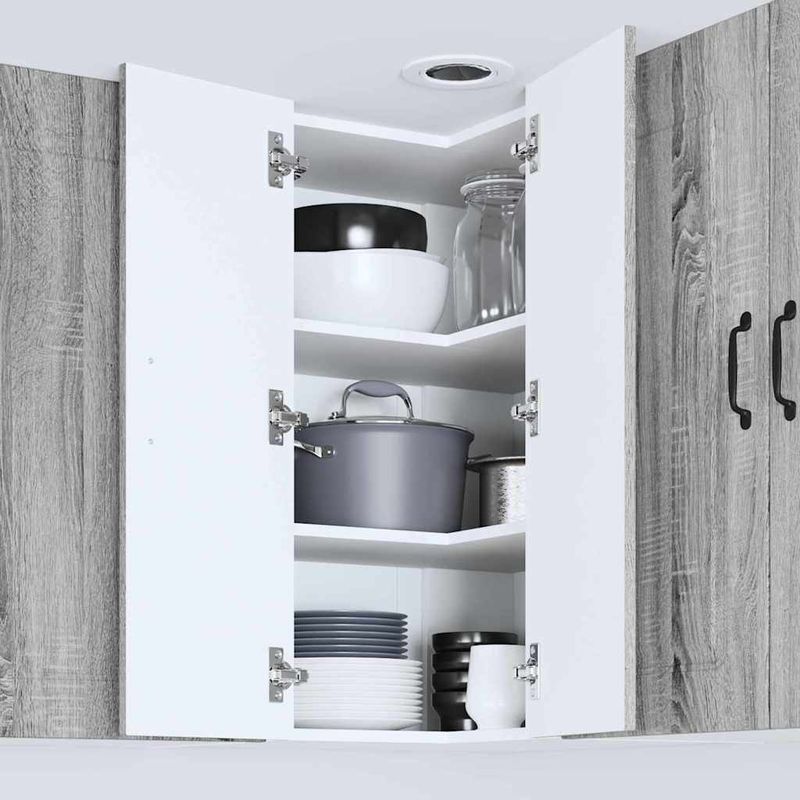 Casa si Gradina - Mobilier - Comode si corpuri - Corpuri bucatarie - Dulap suspendat de bucatarie cu raft Gri Sonoma 57 x 57 x 80 cm - Infinity.ro