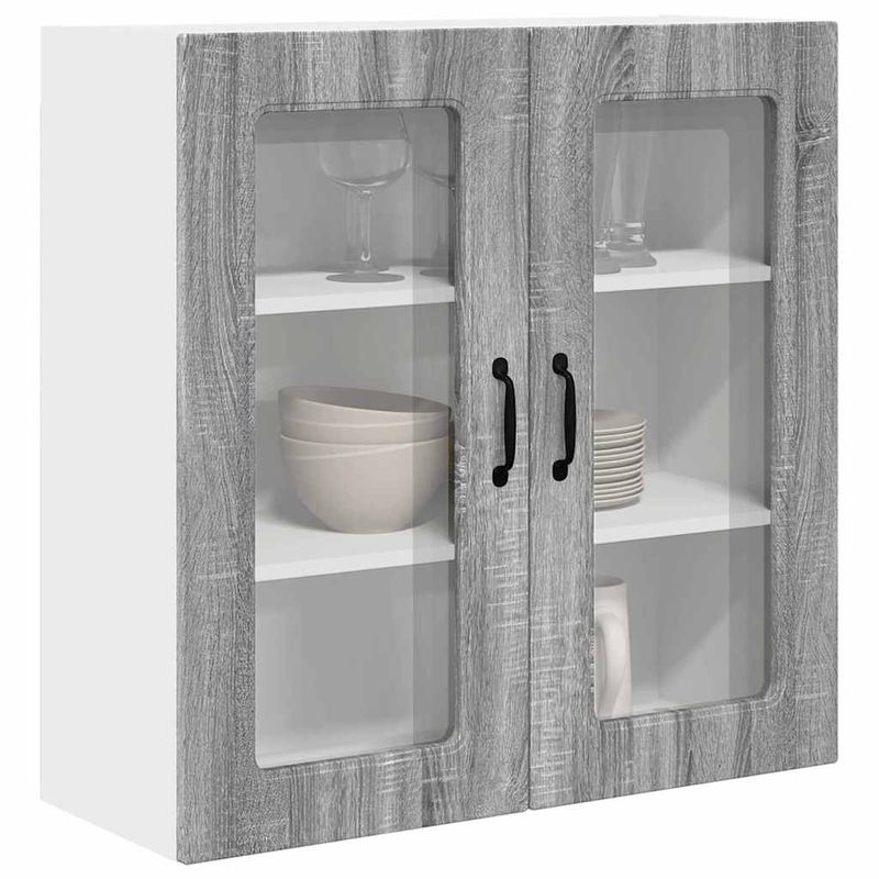 Casa si Gradina - Mobilier - Comode si corpuri - Corpuri bucatarie - Dulap suspendat de bucatarie cu raft Gri Sonoma 80 x 31 x 80 cm - Infinity.ro