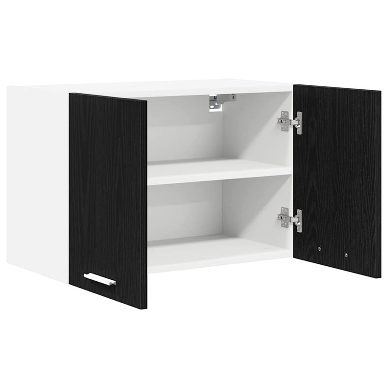 Casa si Gradina - Mobilier - Comode si corpuri - Corpuri bucatarie - Dulap suspendat Riga 2 pcs Stejar negru si Alb 60 x 31 x 40 cm - Infinity.ro
