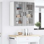 Casa si Gradina - Mobilier - Comode si corpuri - Corpuri bucatarie - Dulap suspendat de bucatarie cu raft Gri Sonoma 80 x 31 x 80 cm - Infinity.ro