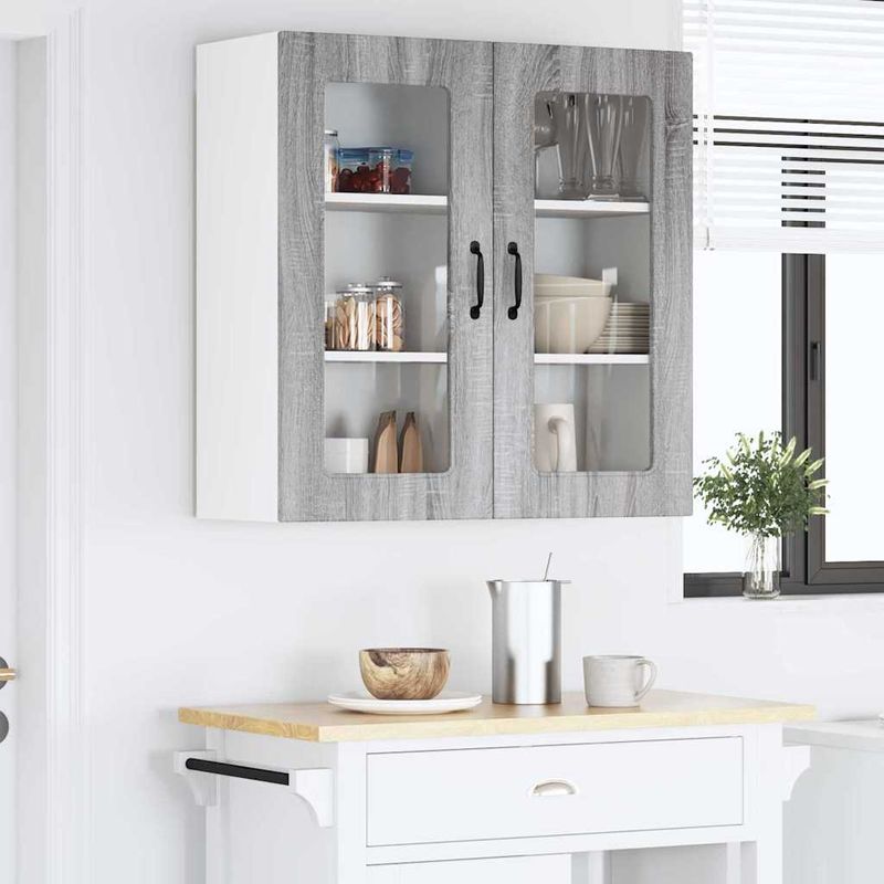 Casa si Gradina - Mobilier - Comode si corpuri - Corpuri bucatarie - Dulap suspendat de bucatarie cu raft Gri Sonoma 80 x 31 x 80 cm - Infinity.ro
