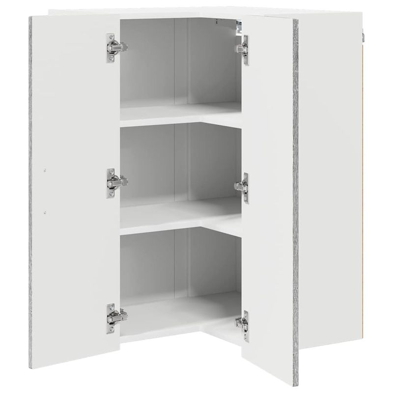 Casa si Gradina - Mobilier - Comode si corpuri - Corpuri bucatarie - Dulap suspendat de bucatarie cu raft Gri Sonoma 57 x 57 x 80 cm - Infinity.ro