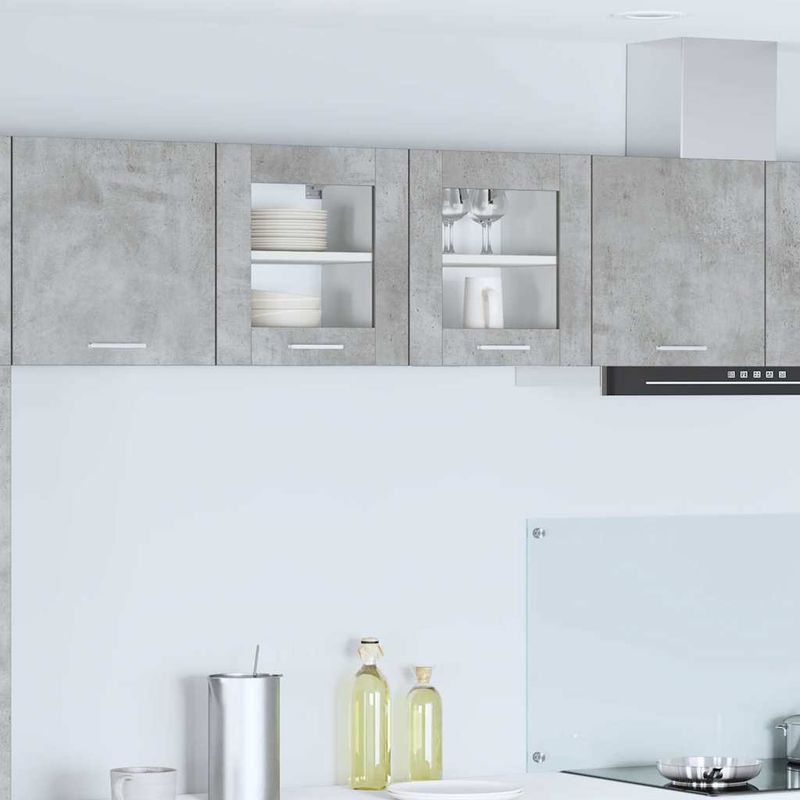 Casa si Gradina - Mobilier - Comode si corpuri - Corpuri bucatarie - Dulap suspendat cu raft Riga Gri din beton 40 x 31 x 40 cm - Infinity.ro