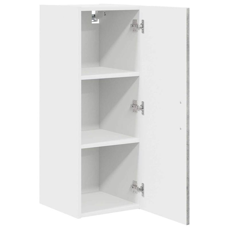 Casa si Gradina - Mobilier - Comode si corpuri - Corpuri bucatarie - Dulap suspendat de bucatarie cu raft cu usa 2 pcs Gri din beton - Infinity.ro