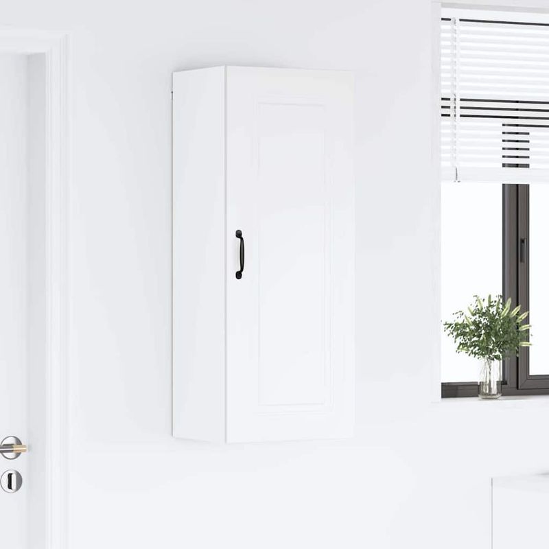 Casa si Gradina - Mobilier - Comode si corpuri - Corpuri bucatarie - Dulap suspendat de bucatarie cu usa Alb lucios 40 x 31 x 100 cm - Infinity.ro