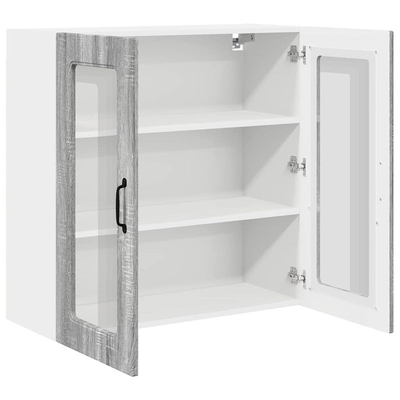Casa si Gradina - Mobilier - Comode si corpuri - Corpuri bucatarie - Dulap suspendat de bucatarie cu raft Gri Sonoma 80 x 31 x 80 cm - Infinity.ro