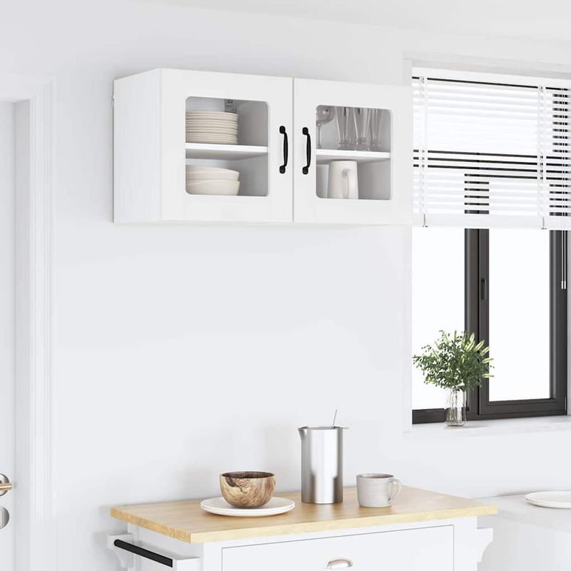 Casa si Gradina - Mobilier - Comode si corpuri - Corpuri bucatarie - Dulap suspendat de bucatarie 2 pcs Alb lucios 40 x 31 x 40 cm - Infinity.ro