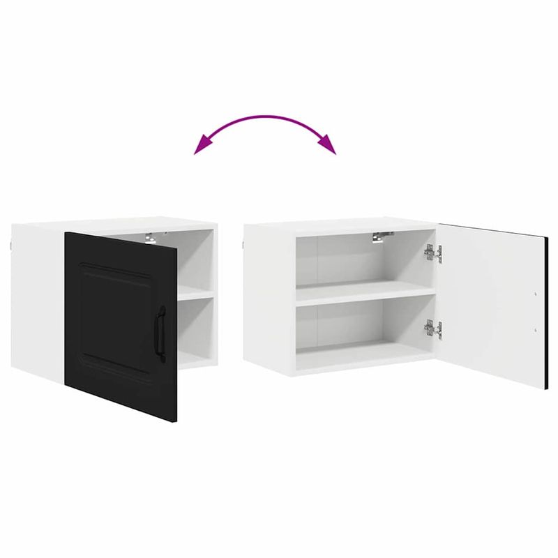 Casa si Gradina - Mobilier - Comode si corpuri - Corpuri bucatarie - Dulap suspendat de bucatarie cu raft Negru 50 x 31 x 40 cm - Infinity.ro