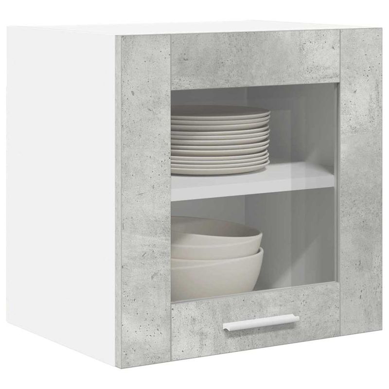 Casa si Gradina - Mobilier - Comode si corpuri - Corpuri bucatarie - Dulap suspendat cu raft Riga Gri din beton 40 x 31 x 40 cm - Infinity.ro