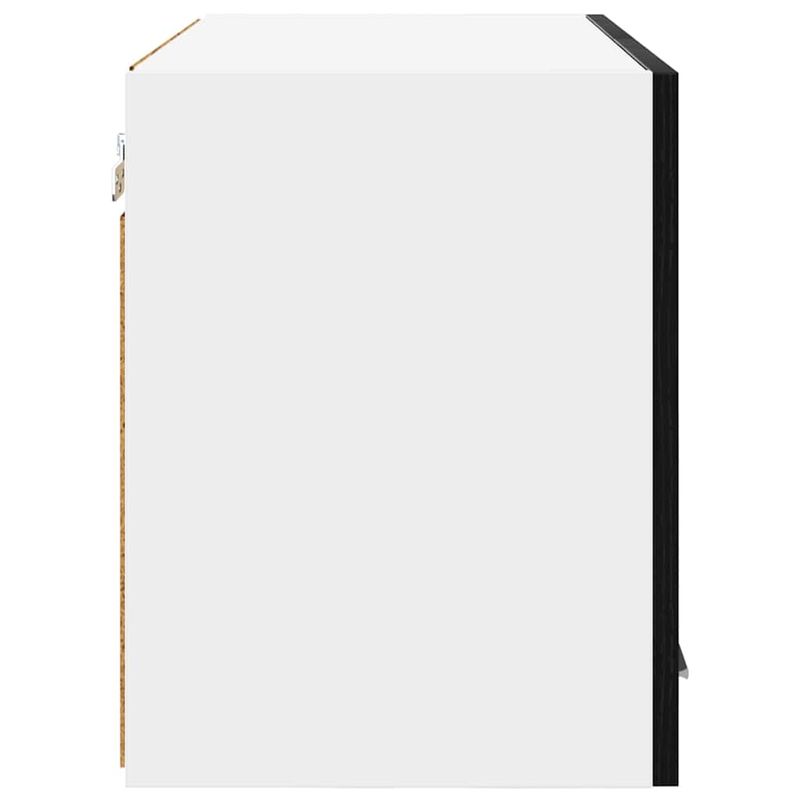 Casa si Gradina - Mobilier - Comode si corpuri - Corpuri bucatarie - Dulap suspendat Riga 2 pcs Stejar negru si Alb 60 x 31 x 40 cm - Infinity.ro