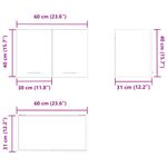 Casa si Gradina - Mobilier - Comode si corpuri - Corpuri bucatarie - Dulap suspendat Riga 2 pcs Stejar negru si Alb 60 x 31 x 40 cm - Infinity.ro