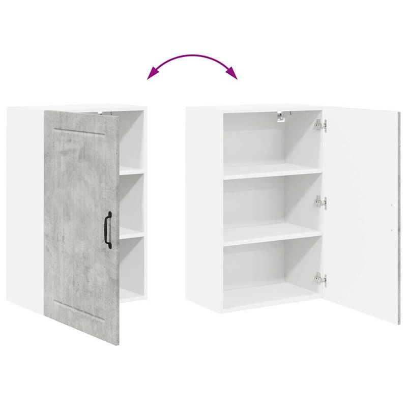 Casa si Gradina - Mobilier - Comode si corpuri - Corpuri bucatarie - Dulap suspendat de bucatarie Gri din beton 50 x 31 x 80 cm - Infinity.ro