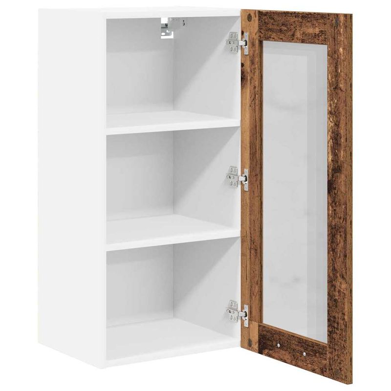 Casa si Gradina - Mobilier - Comode si corpuri - Corpuri bucatarie - Dulap suspendat cu raft Riga Stejar fumuriu 40 x 31 x 80 cm - Infinity.ro