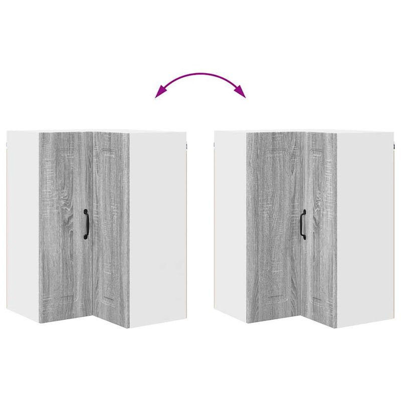 Casa si Gradina - Mobilier - Comode si corpuri - Corpuri bucatarie - Dulap suspendat de bucatarie cu raft Gri Sonoma 57 x 57 x 80 cm - Infinity.ro
